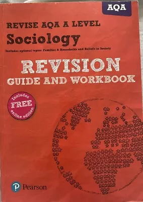 Revise AQA A Level Sociology Revision Guide And Workbook • £10