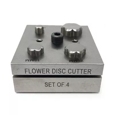 Flower Disc Cutter Jewellery Forming Metal Cutting Tool Floral Shaped Set Of 4 • £139.99