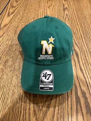 Minnesota North Stars Hat 47 Brand Green Franchise Vintage Hockey Size Large • $24.29