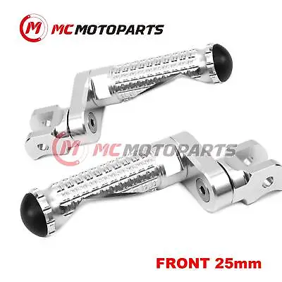 For Yamaha Vmax 1700 09-17 16 15 14 MPRO 25mm Extended SILVER Front Foot Pegs • $50.47