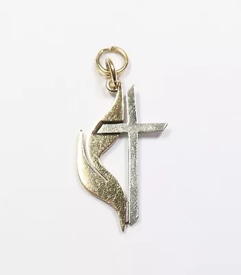 JAMES AVERY | 925 Sterling Silver & 14K Gold - Methodist Cross Pendant #38896K • $249.95