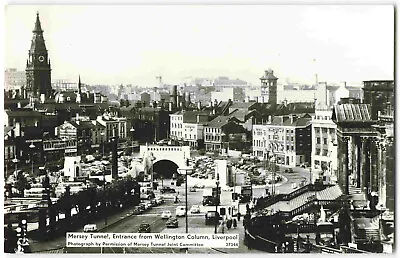 Liverpool Mersey Tunnel Entrance Wellington Column - Real Photo Postcard L26 • £4.20