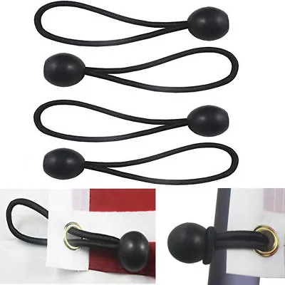 4Pcs 6  Ball Flag Bungee Ties To Attach Windsocks & Flags To Poles For Festival • £4.79