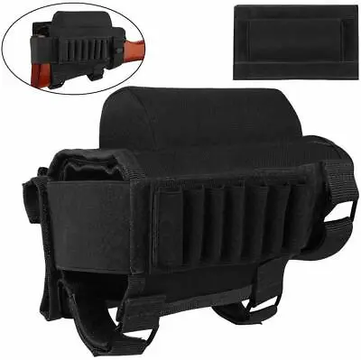 Tactical Rifle Buttstock Cheek Rest Riser Ammo Cartridges Carrier Case Holder US • $8.99