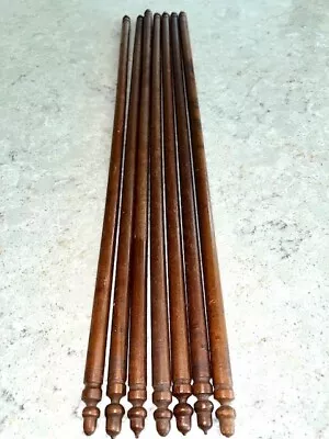 7 Antique Walnut Rods/dowels/stair Runner Rods With Acorn Designed Ends. • $165