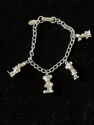 Disney Charm Bracelet. Mickey Minnie Donald Duck & Pluto. • $13.50