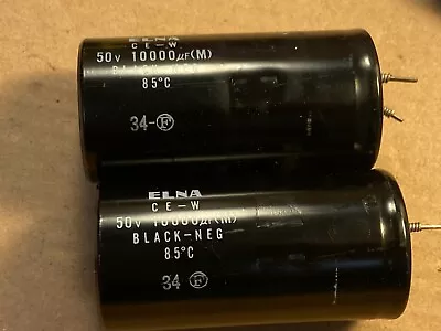 Pioneer SA-8100 MAIN CAPACITOR PAIR Elna 10000 Uf 50v TESTED GOOD 40mm • $20