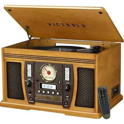 Victrola Aviator 8-in-1 Bluetooth Record Player Multimedia Center With Speakers • $119.95