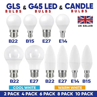 LED Golf Globe Candle Round Light Bulbs 5W SES E14 B22 Bayonet Warm Cool White • £28.99