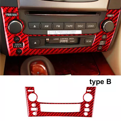 Red Carbon Fiber Interior Radio With CD Player Cover Trim For Lexus GS350/430 • $13.60