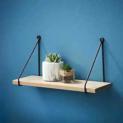 Metal Wall Hanging Wired Floating Smart Unique40/80cm Shelf Style Storage Decor • £13
