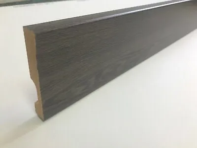 Skirting Board  MDF  Grey Millenium Foil  Bullnose  92 X 15 X 2400mm • £4.99