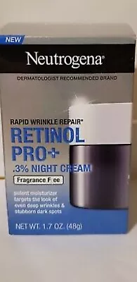 Neutrogena Rapid Wrinkle Repair Retinol Pro +.3%Night Cream 1.7oz New In Box!  • $19.97