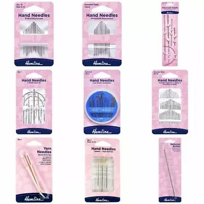 £4.39 • Buy Hemline Hand Sewing Needles Embroidery Between Chenille Double Gold Eye| Choose