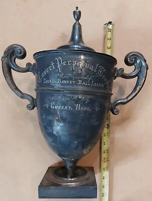 Huge 20  Covert Perpetual Church Basketball Trophy Vintage Antique 1911 12 13 • $99