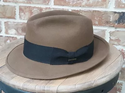 Vintage Royal Fedora John B Stetson  Hat Brown With Black Band   • $50