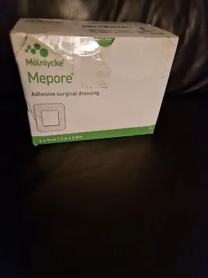 Molnlycke Mepore Adhesive Surgical Dressings  6cm X 7 Cm - Box Of  30 • £9.99