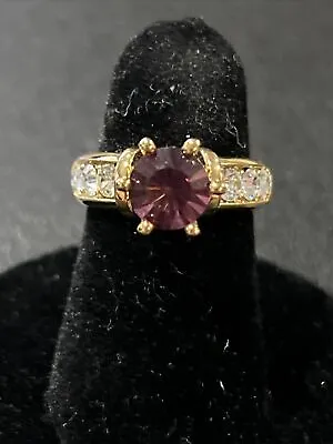 Lind Ring Size 4 Purple Stone Estate Jewelry  • $9.95