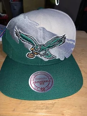 Vintage Mitchell And Ness Philadelphia Eagles Splash Snapback Hat Wool Blend • $20