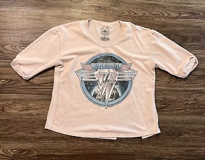 TRUNK LTD Van Halen Shirt  Sweatshirt Blouse Pink Long Sleeve Scoop Neck Size M • $29.99