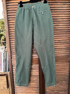 Bassike Green Voluminous Pant With Contrast White Stitching Size 0 • $50