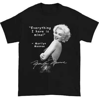 Marilyn Monroe Quotes Signature Black T Shirt S To 5XL Gift For  Fan -Free Ship • $14.99