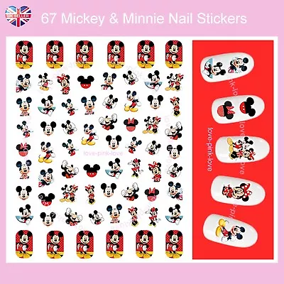 🌸DISNEY MINNIE & MICKEY MOUSE 67 3D Nail Art Stickers Decals Transfers Kawaii🌸 • $3.72