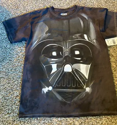 Star Wars Darth Vader Sith Lord Helmet Face Black T-Shirt Size M Boys • £6.43