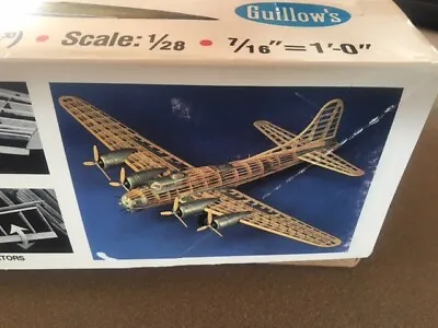 Old Wooden Plane Model B-17g Flying Fortress 1/28th Scale Vintage Military • $140