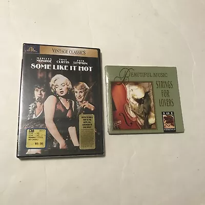 Some Like It Hot Movie DVD With Marilyn Monroe And Music Cd Sealed New 3813 • $18.49