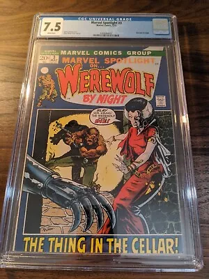 Marvel Spotlight #3 CGC 7.5 2nd Appearance Of Werewolf By Night  • $145