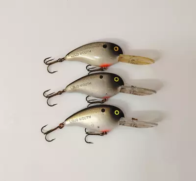 (3) Vintage Tom Mann's Loudmouth Crankbait Fishing Lures Lot Of 3 • $14.99