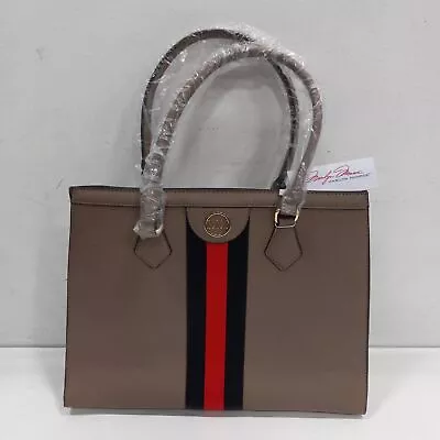 Marilyn Monroe Large Striped Taupe Tote Handbag NWT • £8.31