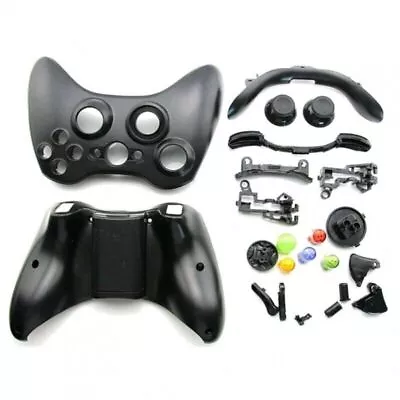 Complete Case For Microsoft Xbox 360 Controller Wireless Buttons Black Color • $11.12