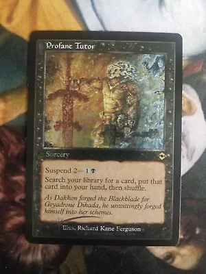 Profane Tutor MISPRINT ETCHED FOIL Magic MTG Card - Ink Error - M4 • $7.95