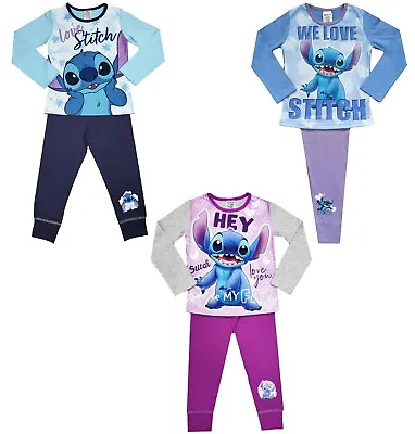 Girls Lilo & Stitch Pyjamas Disney Lilo Character Nightwear 4 Upto 12 Years • £6.95