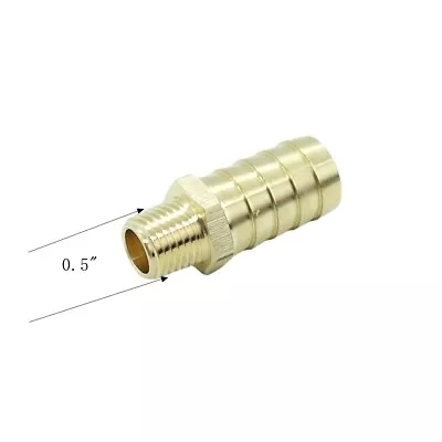 Brass Hose Barb Fitting 5/8  Barbed X 1/4 NPT Pipe Male Adapter • $7.99