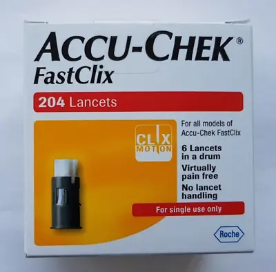 Accu-Chek FastClix Lancets ~ 1 X Pack Of 204 ~ Expiry 31 December 2026 • £6.99