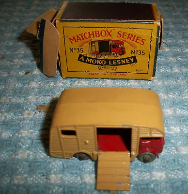 Vintage Moko Lesney Matchbox #35A Horse Box With Box • $34