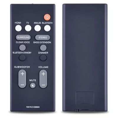 New FSR78 ZV28960 Remote Control For Yamaha Sound Bar YAS-207 ATS-1060 ATS-1070 • $13.19