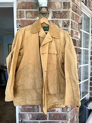 Vintage 1950s Western Field Montgomery Ward Canvas Hunting Shooting Jacket Men L • $49.99