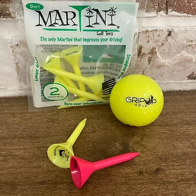 Martini 2 Inch Golf Tees - Pink Or Yellow (6 Tees) • $9.35