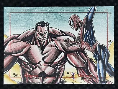 2012 Marvel Greatest Battles - SPIDER-MAN & RED HULK - Felix Morales Dual Sketch • $99.99