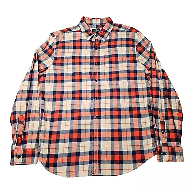 American Eagle Shirt Mens Size Large Classic Fit Flannel Button Down Plaid Soft • $12.87