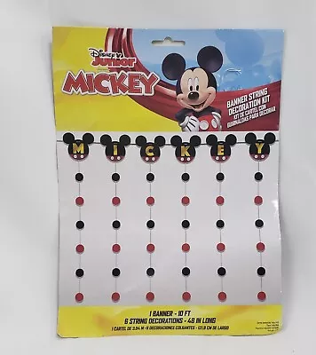 Mickey Mouse Party Decorations 10'x4' Banner Kit Disney Birthday Supplies NEW • $5