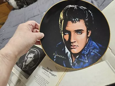 Elvis Presley Delphi Plate PORTRAITS OF THE KING ARE YOU LONESOME TONIGHT #2 • $5.99