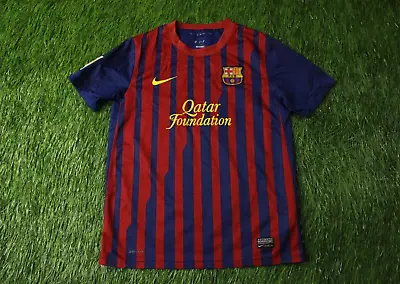 Barcelona Barca 2011/2012 Football Shirt Jersey Home Nike Original Size Young L • $6.79