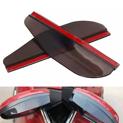 Black Rear View Side Mirror Rain Board Eyebrow Guard Sun Visor Car Accessories S • $8.99