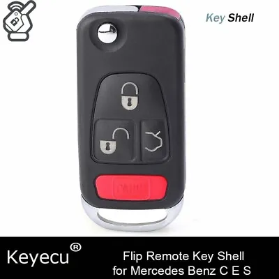 For Mercedes Benz ML M S CL Flip Remote Key Shell Case Fob 4 Button HU39 Blade • $11.17