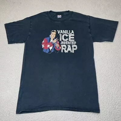 Vanilla Ice Shirt Mens Small Black Invented Rap Music Hip Hop Van Winkle Casual • $12.60